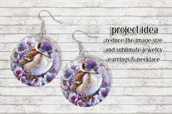 Birds &amp; Flowers Round Design, 10x10 Round Sublimation, d22 Product Image 7