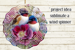 Birds &amp; Flowers Round Design, 10x10 Round Sublimation, d23 Product Image 3