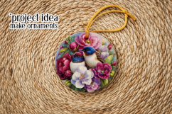 Birds &amp; Flowers Round Design, 10x10 Round Sublimation, d24 Product Image 5