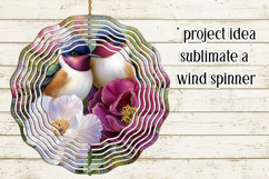 Birds &amp; Flowers Round Design, 10x10 Round Sublimation, d25 Product Image 3