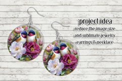 Birds &amp; Flowers Round Design, 10x10 Round Sublimation, d25 Product Image 7