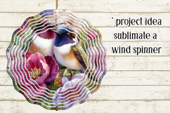 Birds &amp; Flowers Round Design, 10x10 Round Sublimation, d26 Product Image 3