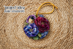 Birds &amp; Flowers Round Design, 10x10 Round Sublimation, d27 Product Image 5