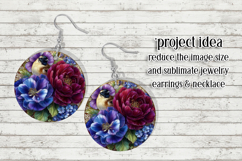 Birds &amp; Flowers Round Design, 10x10 Round Sublimation, d27 Product Image 7