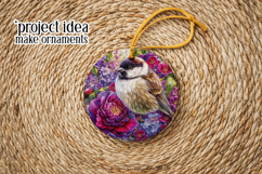 Birds &amp; Flowers Round Design, 10x10 Round Sublimation, d28 Product Image 5