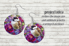 Birds &amp; Flowers Round Design, 10x10 Round Sublimation, d28 Product Image 7
