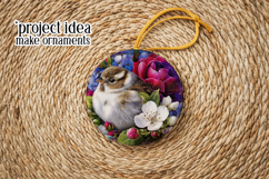 Birds &amp; Flowers Round Design, 10x10 Round Sublimation, d29 Product Image 5