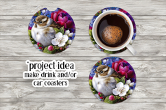 Birds &amp; Flowers Round Design, 10x10 Round Sublimation, d29 Product Image 6