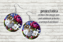 Birds &amp; Flowers Round Design, 10x10 Round Sublimation, d29 Product Image 7