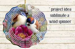 Birds &amp; Flowers Round Design, 10x10 Round Sublimation, d3 Product Image 3