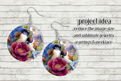 Birds &amp; Flowers Round Design, 10x10 Round Sublimation, d3 Product Image 7