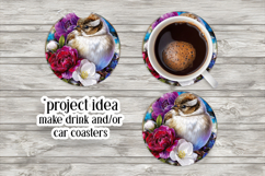 Birds &amp; Flowers Round Design, 10x10 Round Sublimation, d30 Product Image 6