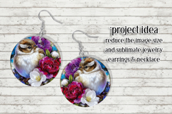 Birds &amp; Flowers Round Design, 10x10 Round Sublimation, d30 Product Image 7