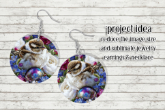 Birds &amp; Flowers Round Design, 10x10 Round Sublimation, d31 Product Image 7