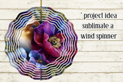 Birds &amp; Flowers Round Design, 10x10 Round Sublimation, d32 Product Image 3