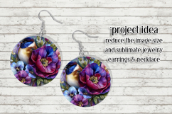 Birds &amp; Flowers Round Design, 10x10 Round Sublimation, d32 Product Image 7