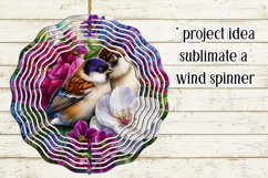 Birds &amp; Flowers Round Design, 10x10 Round Sublimation, d33 Product Image 3