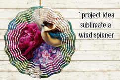 Birds &amp; Flowers Round Design, 10x10 Round Sublimation, d34 Product Image 3