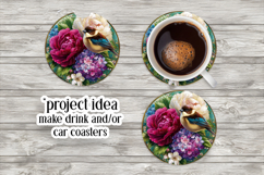 Birds &amp; Flowers Round Design, 10x10 Round Sublimation, d34 Product Image 6