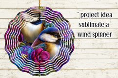 Birds &amp; Flowers Round Design, 10x10 Round Sublimation, d35 Product Image 3