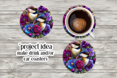 Birds &amp; Flowers Round Design, 10x10 Round Sublimation, d35 Product Image 6