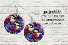 Birds &amp; Flowers Round Design, 10x10 Round Sublimation, d35 Product Image 7