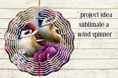 Birds &amp; Flowers Round Design, 10x10 Round Sublimation, d36 Product Image 3