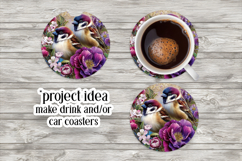 Birds &amp; Flowers Round Design, 10x10 Round Sublimation, d36 Product Image 6