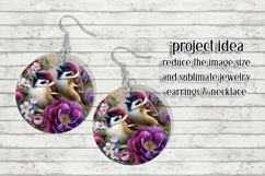 Birds &amp; Flowers Round Design, 10x10 Round Sublimation, d36 Product Image 7