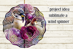 Birds &amp; Flowers Round Design, 10x10 Round Sublimation, d37 Product Image 3