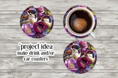 Birds &amp; Flowers Round Design, 10x10 Round Sublimation, d37 Product Image 6