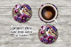 Birds &amp; Flowers Round Design, 10x10 Round Sublimation, d39 Product Image 6