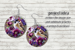 Birds &amp; Flowers Round Design, 10x10 Round Sublimation, d39 Product Image 7