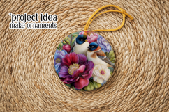 Birds &amp; Flowers Round Design, 10x10 Round Sublimation, d4 Product Image 5