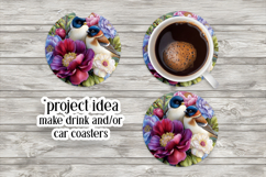 Birds &amp; Flowers Round Design, 10x10 Round Sublimation, d4 Product Image 6