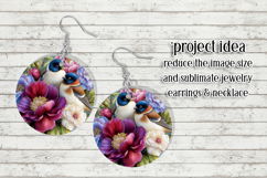 Birds &amp; Flowers Round Design, 10x10 Round Sublimation, d4 Product Image 7