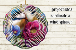 Birds &amp; Flowers Round Design, 10x10 Round Sublimation, d40 Product Image 3
