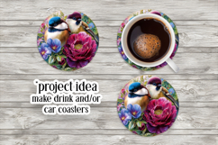 Birds &amp; Flowers Round Design, 10x10 Round Sublimation, d40 Product Image 6