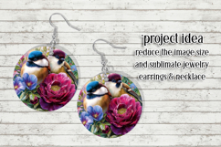 Birds &amp; Flowers Round Design, 10x10 Round Sublimation, d40 Product Image 7