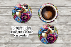 Birds &amp; Flowers Round Design, 10x10 Round Sublimation, d41 Product Image 6