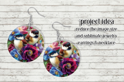 Birds &amp; Flowers Round Design, 10x10 Round Sublimation, d41 Product Image 7