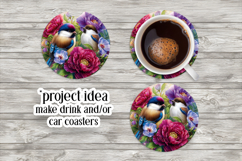 Birds &amp; Flowers Round Design, 10x10 Round Sublimation, d42 Product Image 6