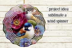 Birds &amp; Flowers Round Design, 10x10 Round Sublimation, d43 Product Image 3
