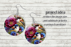 Birds &amp; Flowers Round Design, 10x10 Round Sublimation, d43 Product Image 7