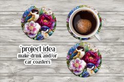 Birds &amp; Flowers Round Design, 10x10 Round Sublimation, d5 Product Image 6