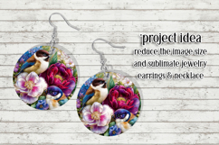 Birds &amp; Flowers Round Design, 10x10 Round Sublimation, d5 Product Image 7