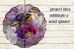 Birds &amp; Flowers Round Design, 10x10 Round Sublimation, d6 Product Image 3