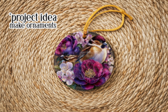 Birds &amp; Flowers Round Design, 10x10 Round Sublimation, d6 Product Image 5