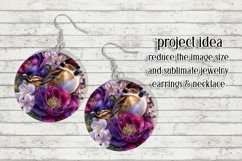 Birds &amp; Flowers Round Design, 10x10 Round Sublimation, d6 Product Image 7