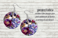 Birds &amp; Flowers Round Design, 10x10 Round Sublimation, d7 Product Image 7